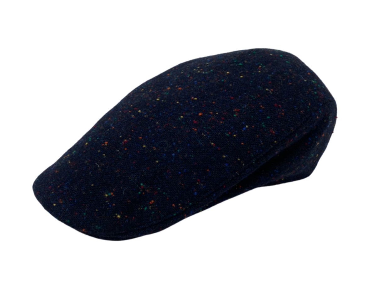 CHANEL Navy Tweed Cap with Multicolor Flecks and Gold CC Chanel Tweed Cap Hat Multicolor 676903 – FASHIONPHILE main image 3