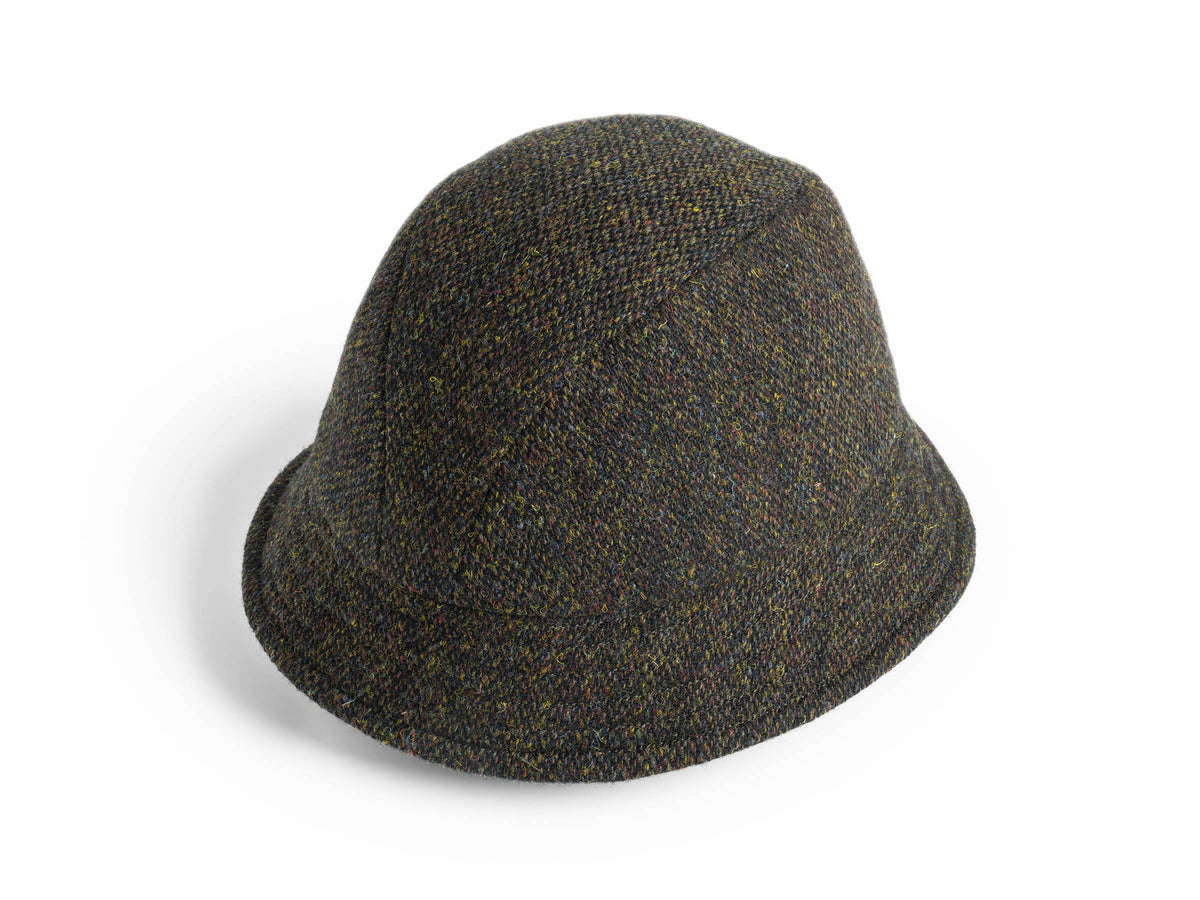 H&M Chic Black Tweed Bucket Hat with Silver Thread Accents Streetwear 66-18 Moda | Black Bucket Hat | Fawler | 30 day return policy main image 2