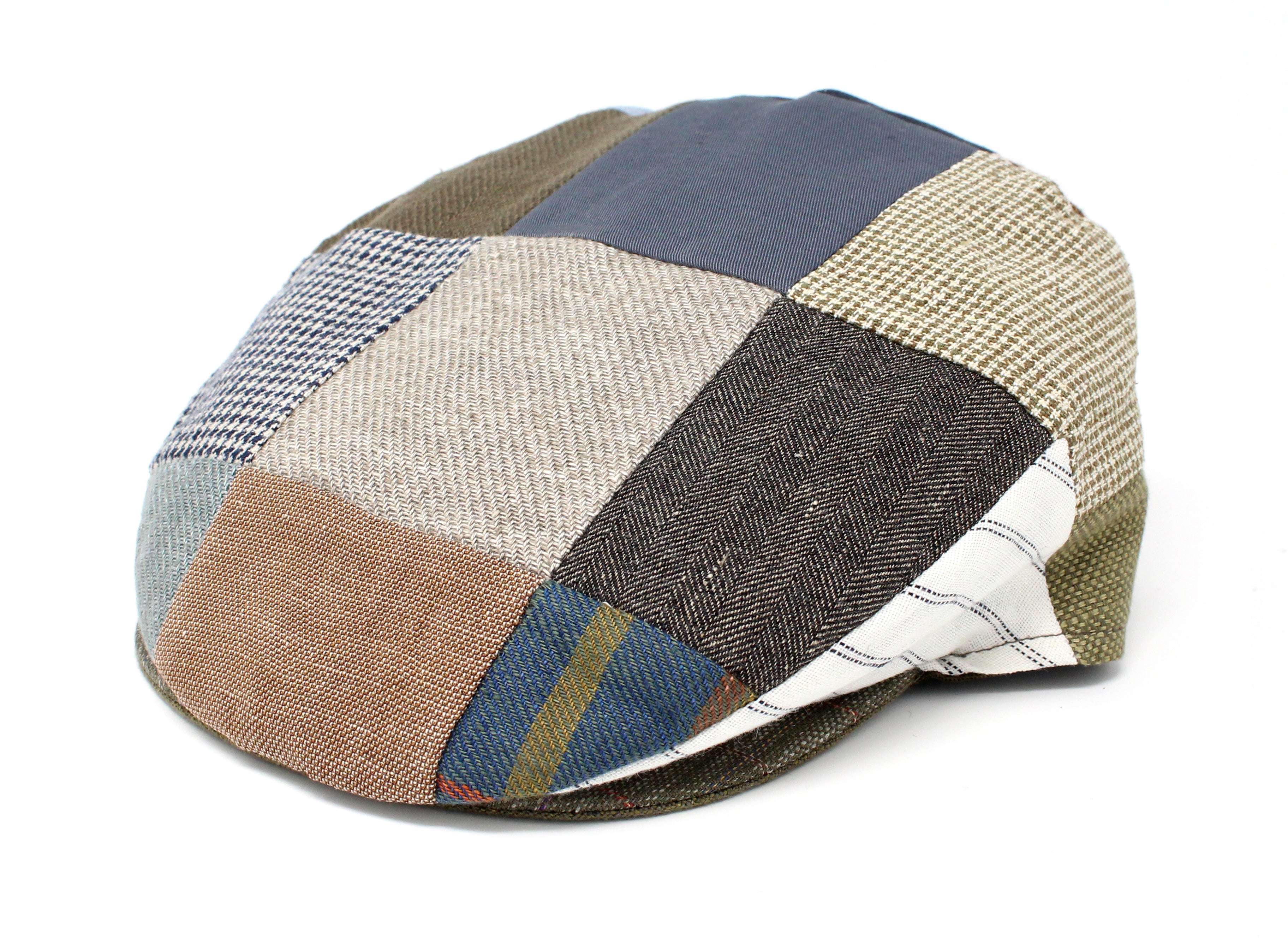 Hanna Hats Vintage Cap Patchwork Linen