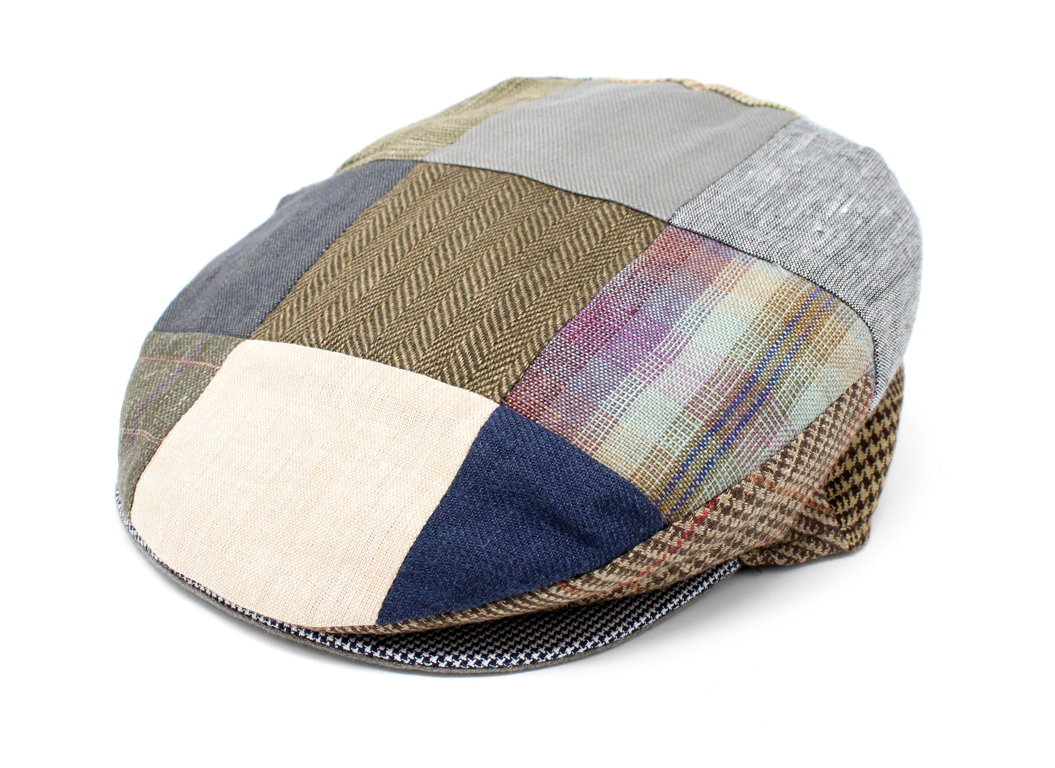 Hanna Hats Vintage Cap Patchwork Linen