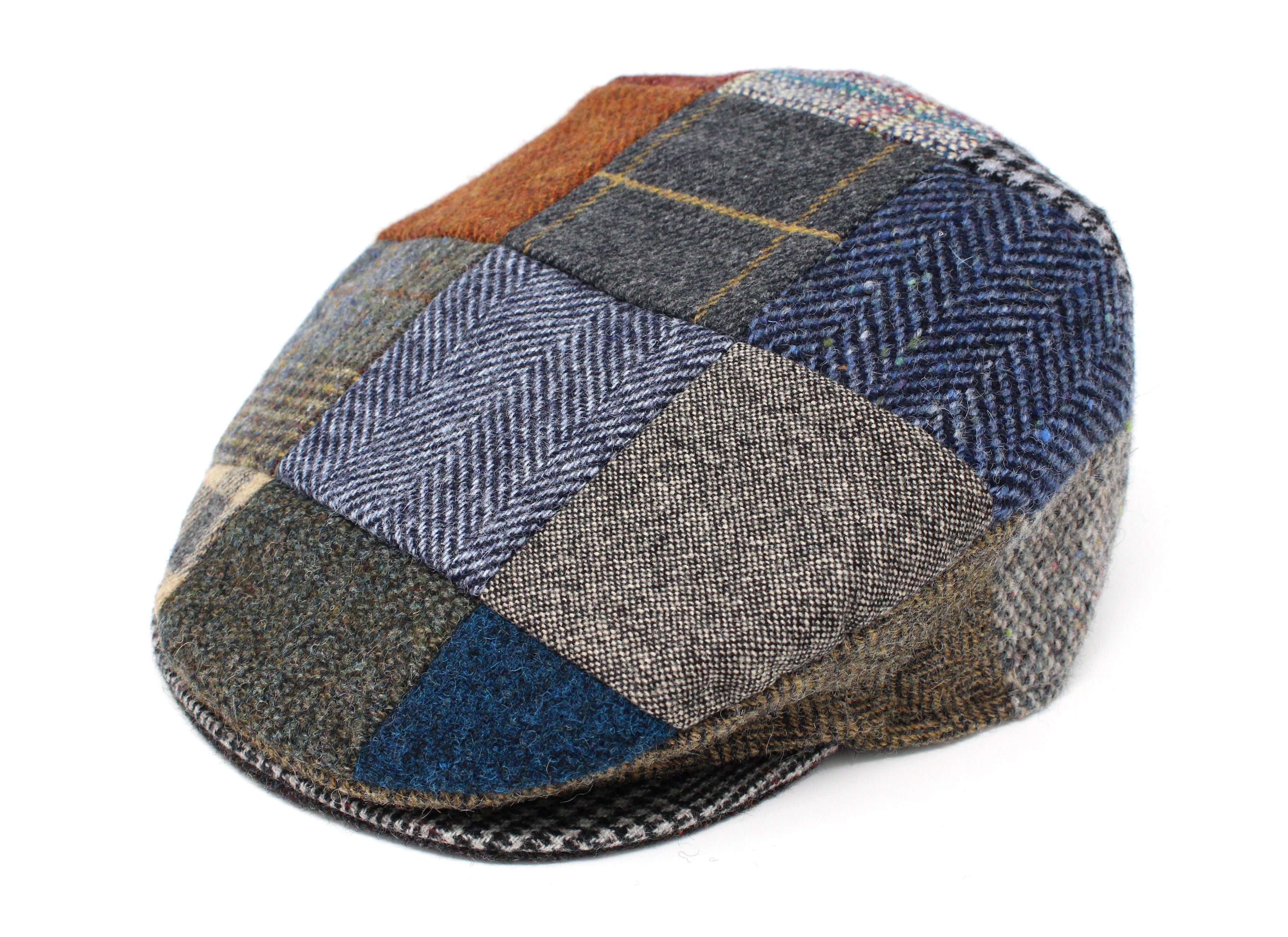 Hanna Hats Vintage Cap Patchwork Tweed