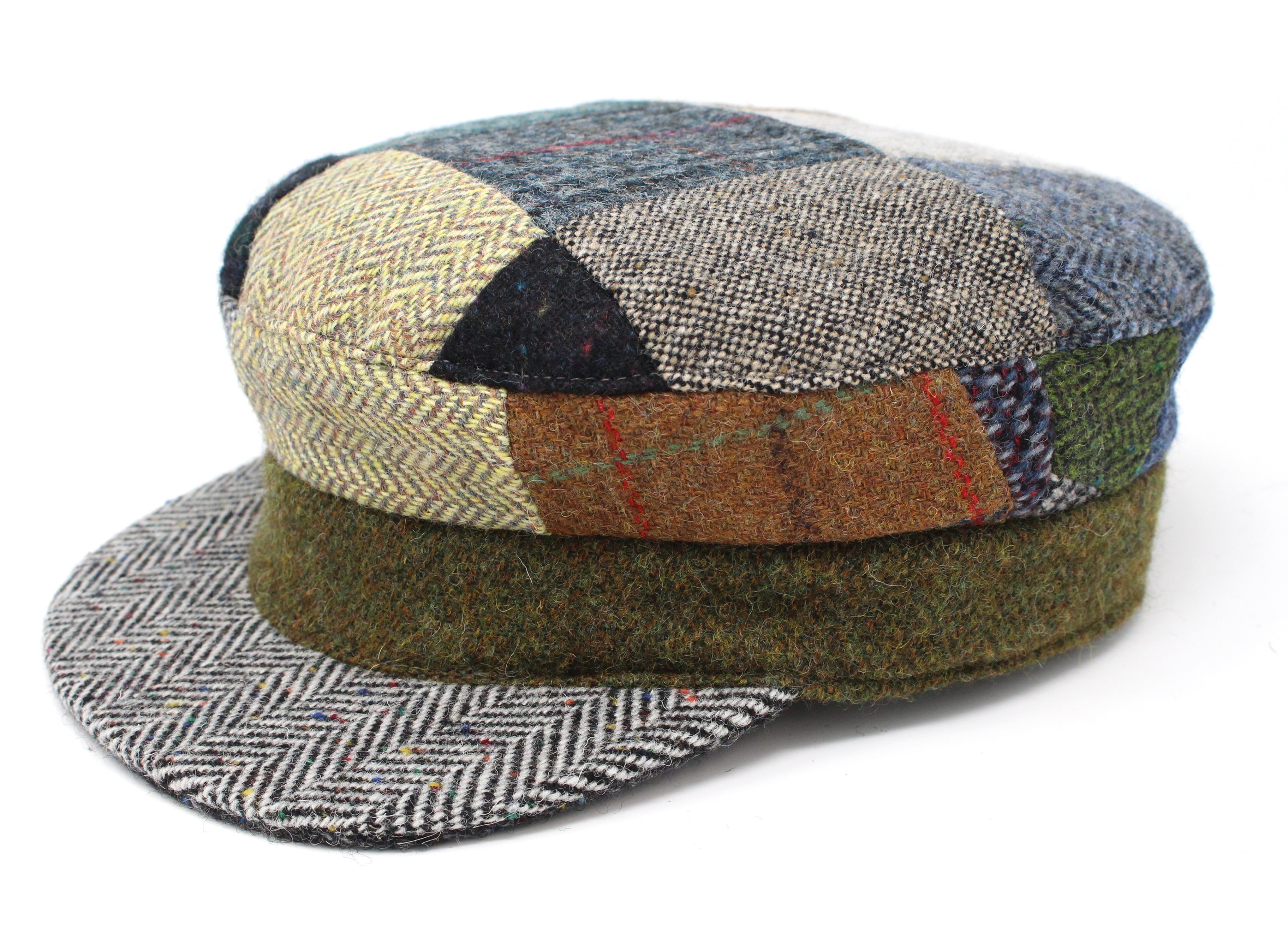 Hanna Hats Skipper Cap Patchwork Tweed