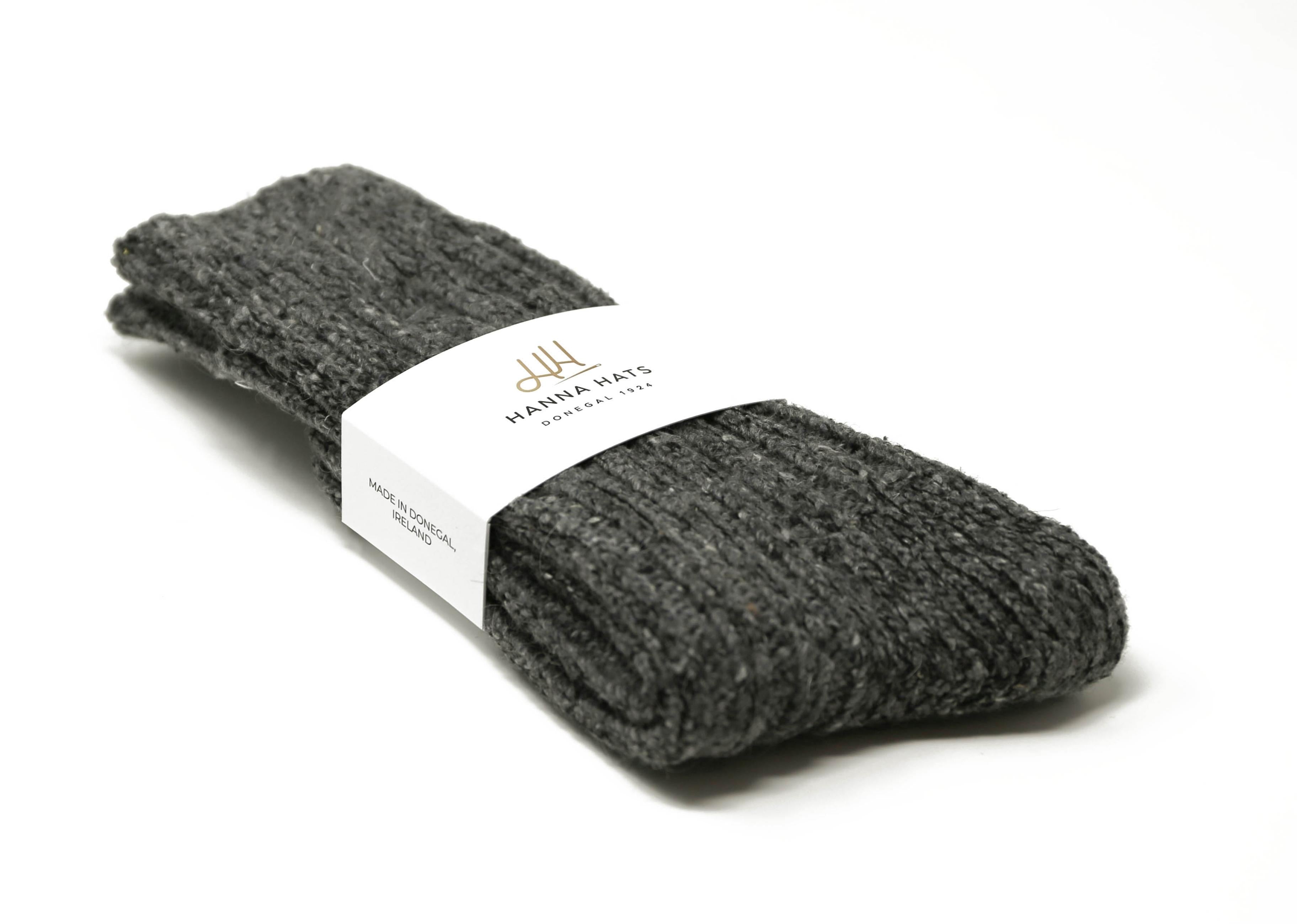 Donegal Socks Shale Grey Heavy Wool Socks Made in Ireland