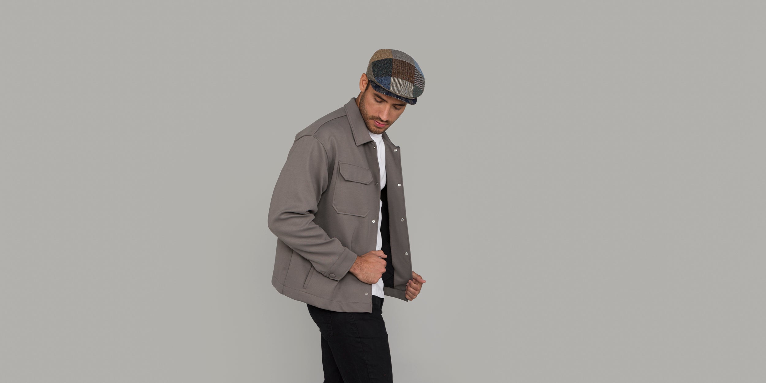 Vintage Cap Patchwork Tweed