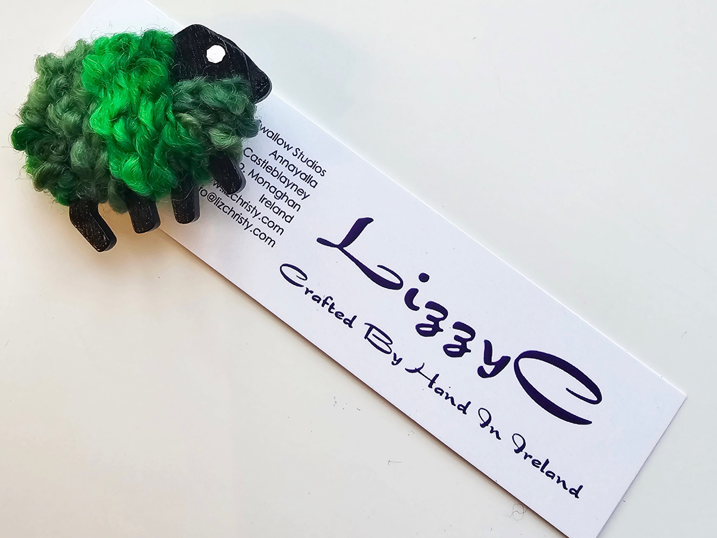 Liz Christy's Green Sheep Brooch