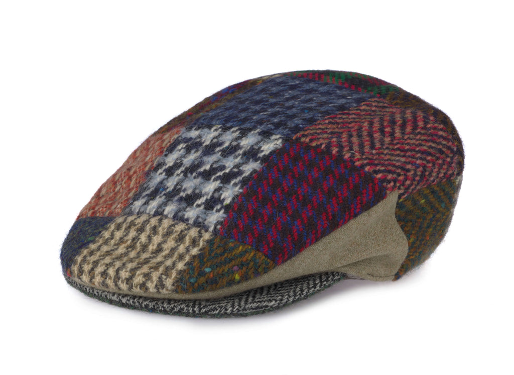 Vintage Irish Tweed Hat Patchwork Wool NewsBoy, Flat Cap, Driving Women Small Irish Driving Cap - Patchwork Tweed – Real Irish main image 4
