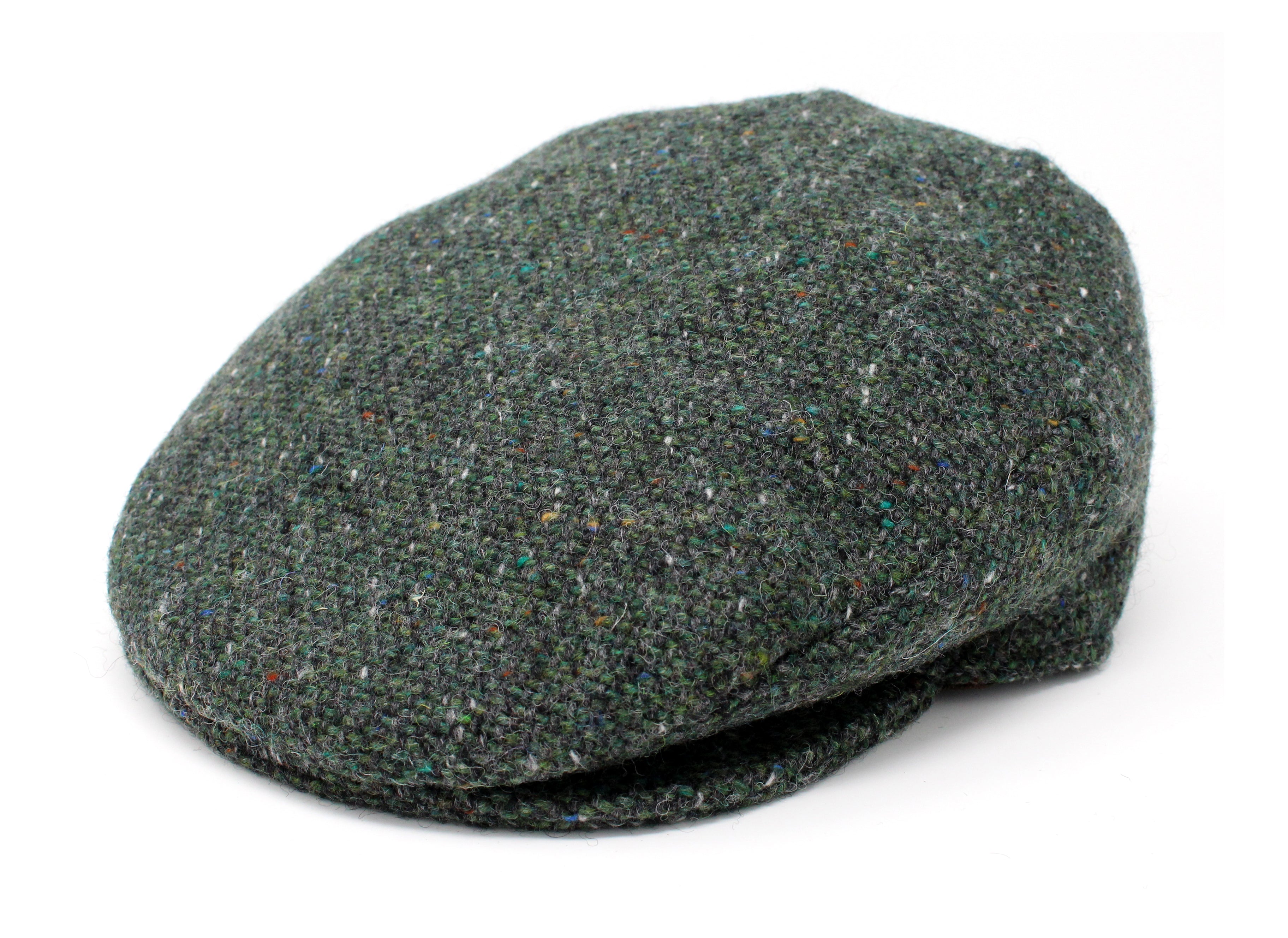 Hanna Hats Vintage Cap Tweed - Dark Green Fleck Salt & Pepper