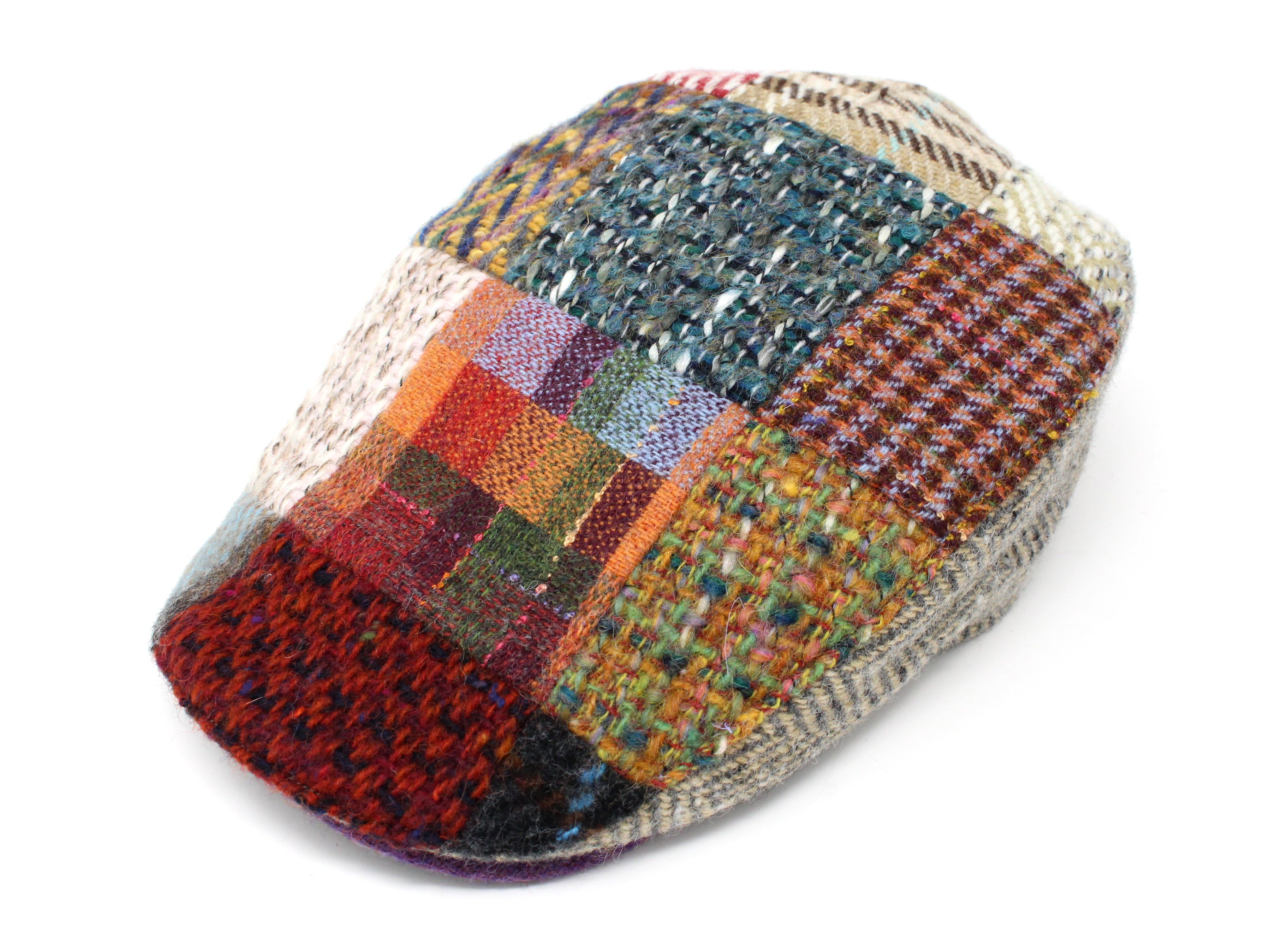 Hanna Hats Donegal Touring Cap Heavy Patchwork Tweed