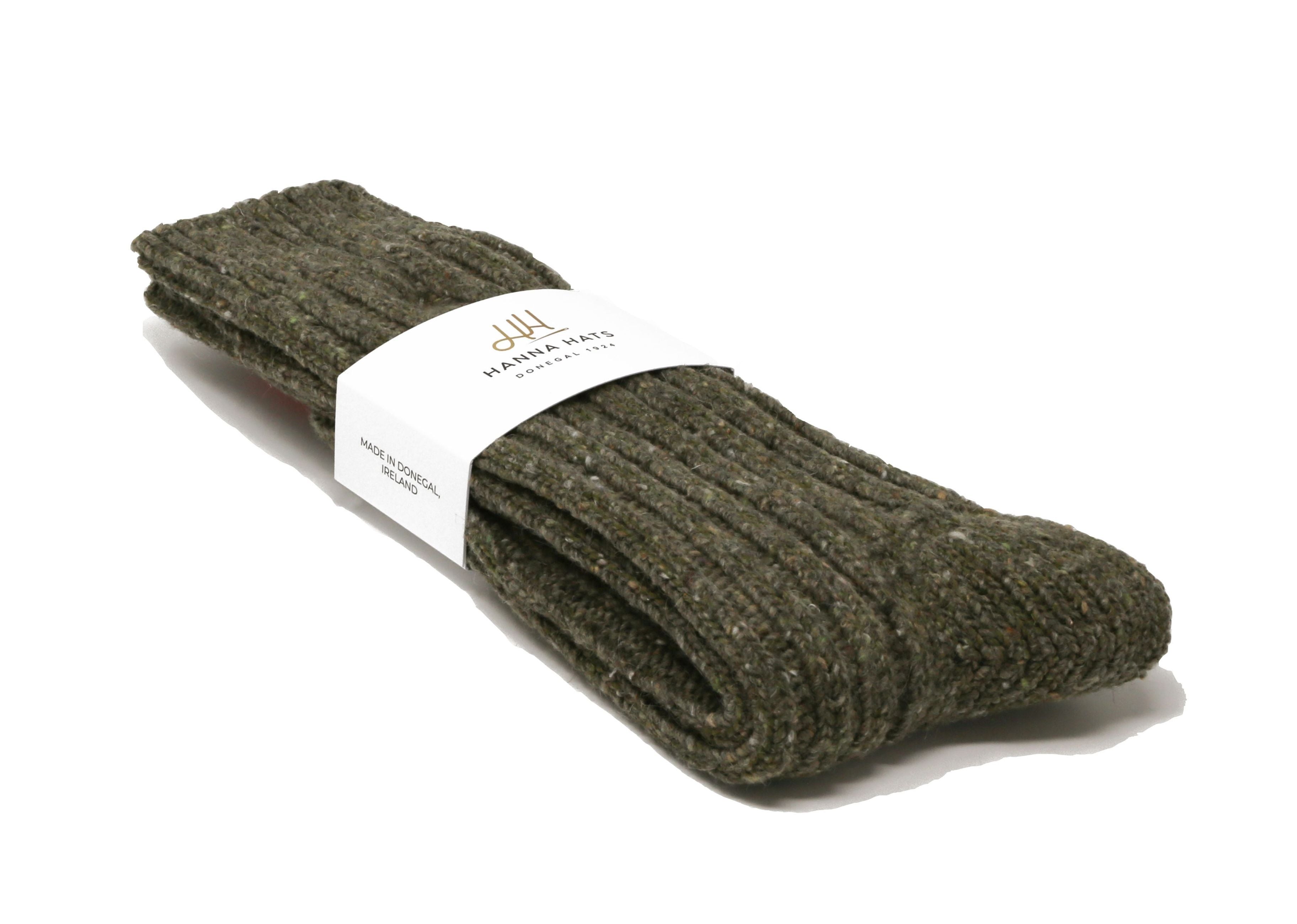 Donegal Socks Lovat Green Heavy Wool Socks Made in Ireland