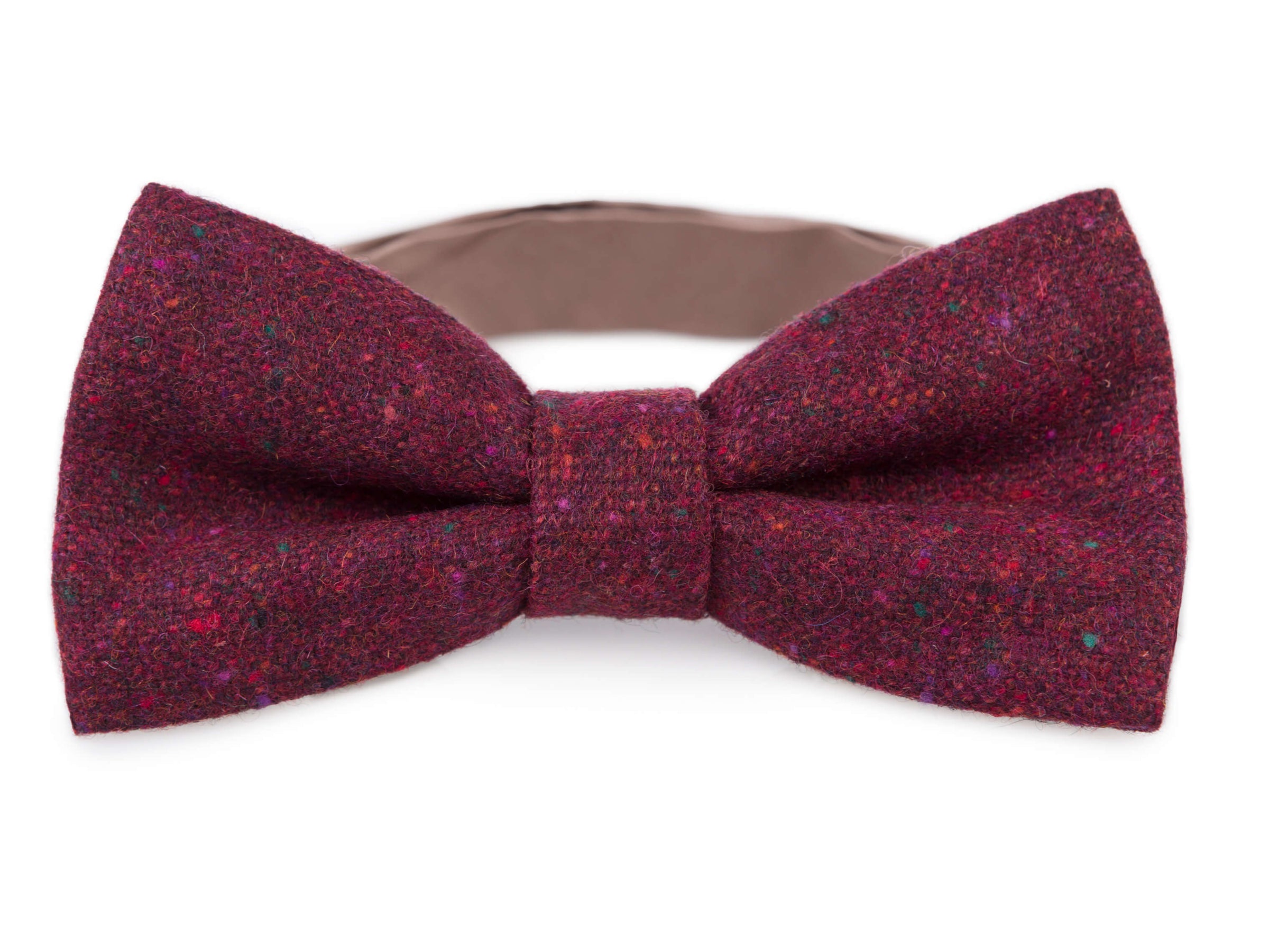 Bow Tie Tweed Irish Tweed Wine with Colourful Flecks