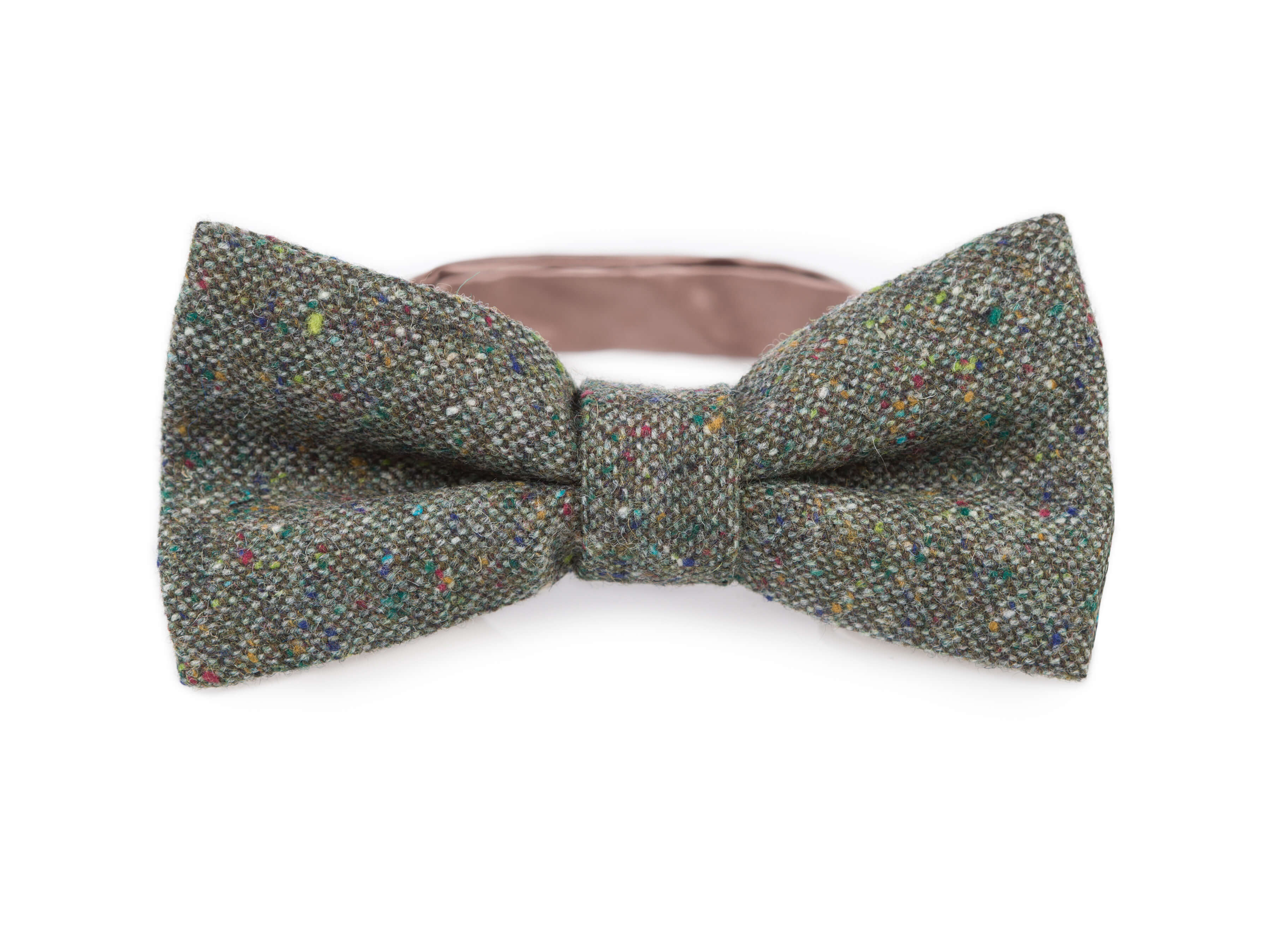 Bow Tie Tweed Irish Tweed- Green with Multicolour Flecks