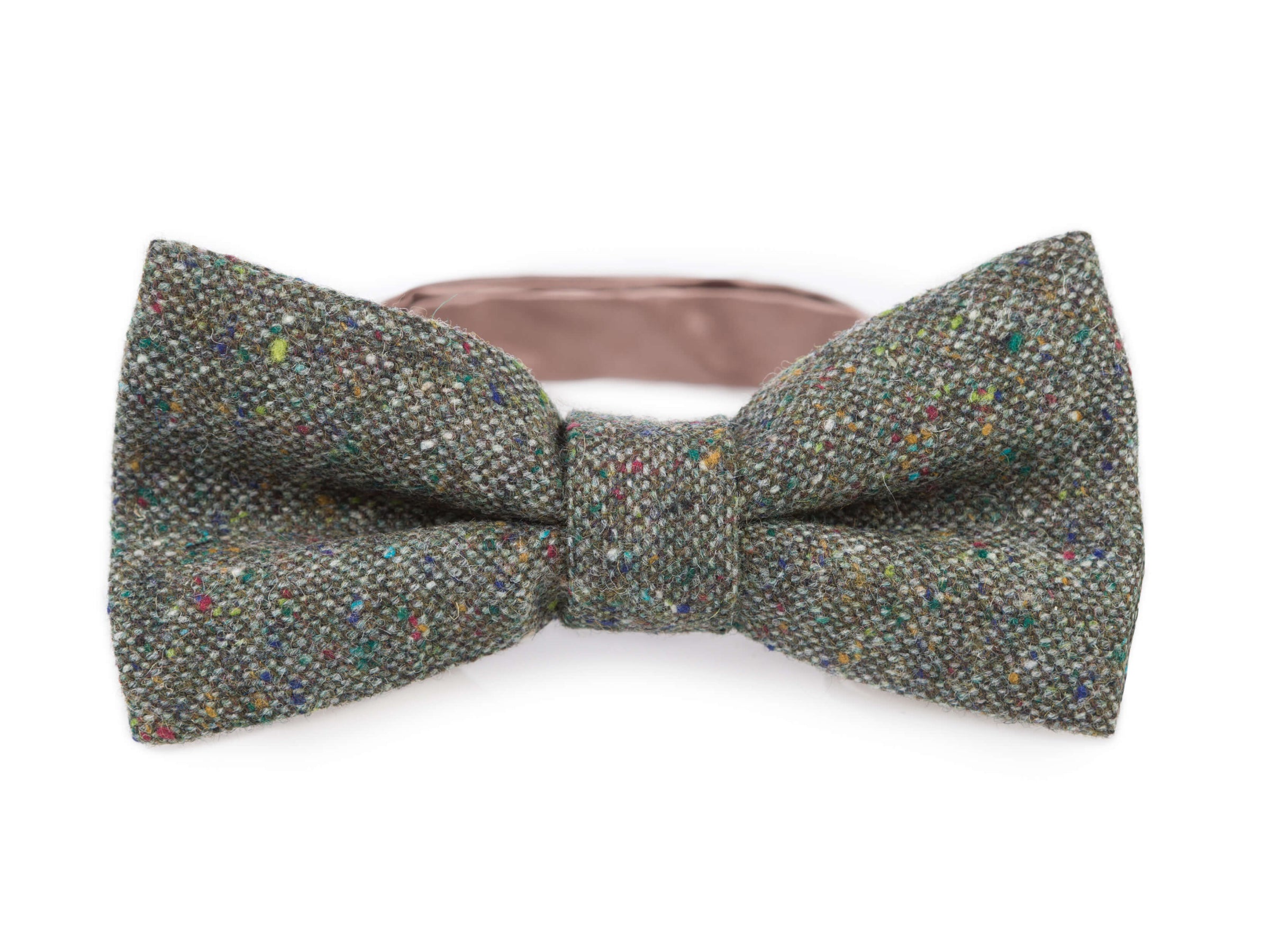 Bow Tie Tweed Irish Tweed- Green with Multicolour Flecks
