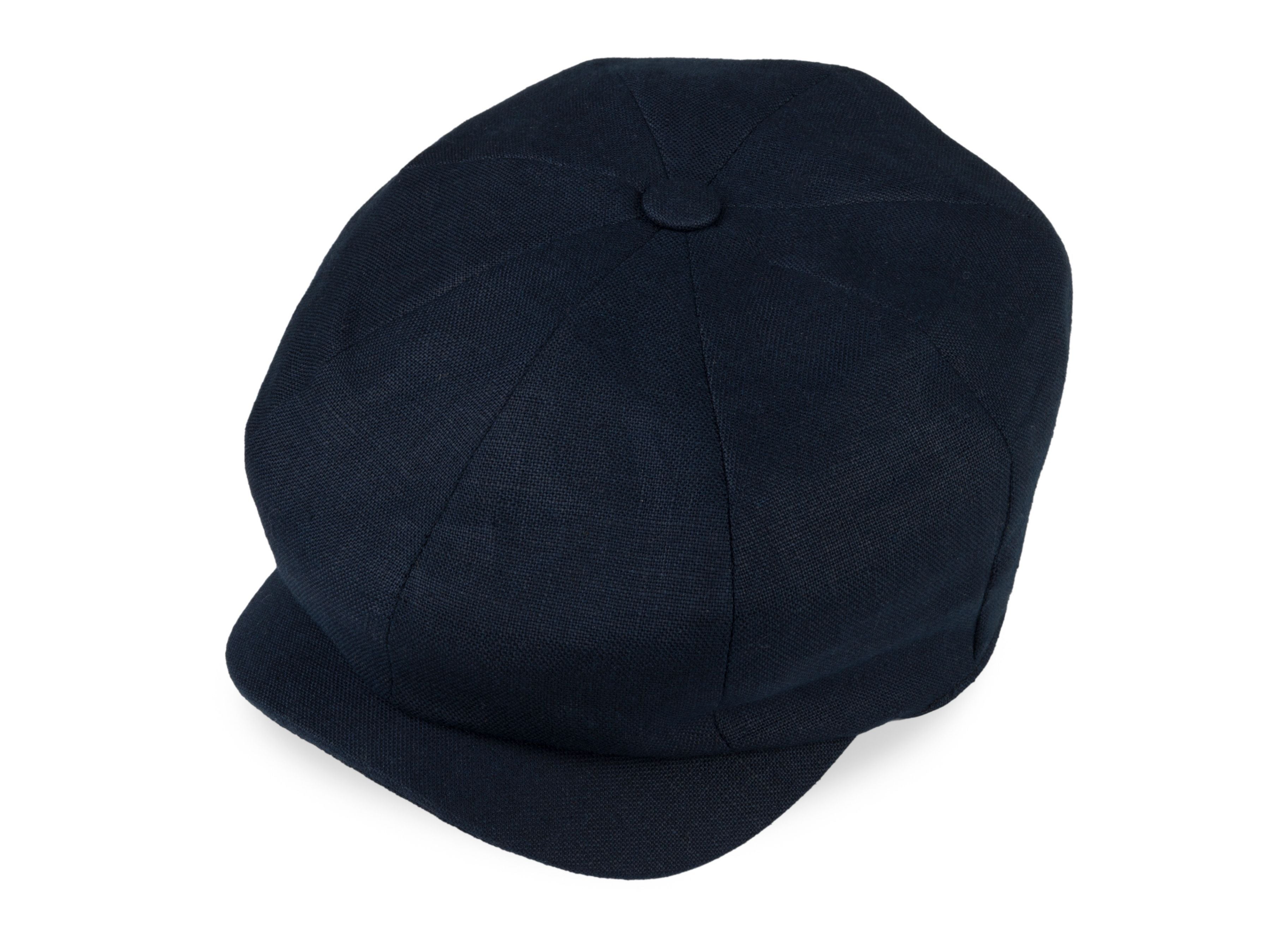 Hanna Hats JP Cap Irish Linen Summer Newsboy Cap Navy