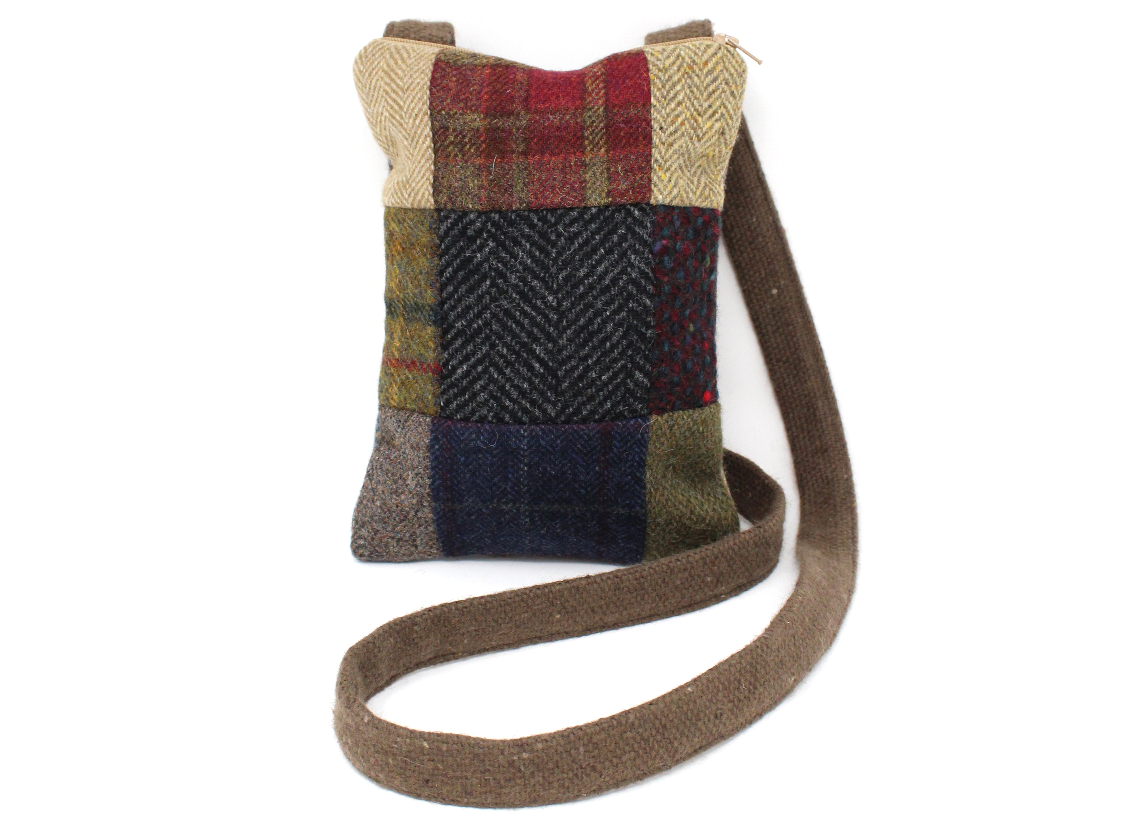 Hanna Hats Purse Bag Patchwork Tweed